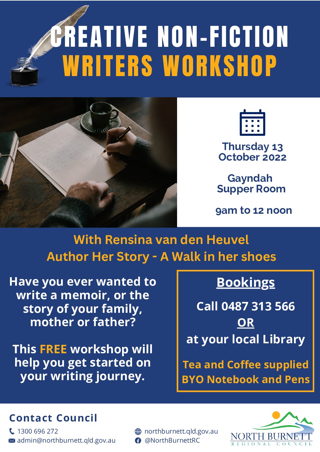 Writers Workshop with Rensina van den Heuvel
