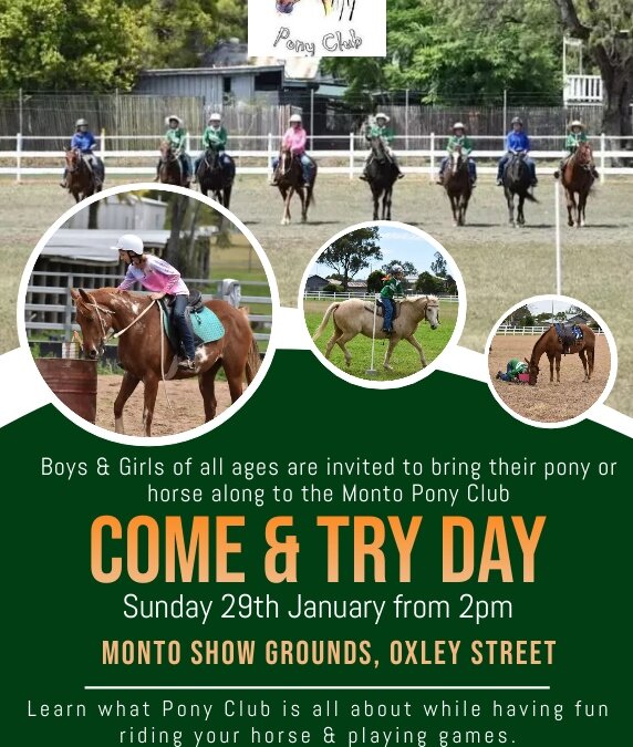 Monto Pony Club Come and Try Day