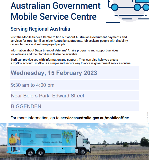 Australian Government Mobile Service Centre – Biggenden