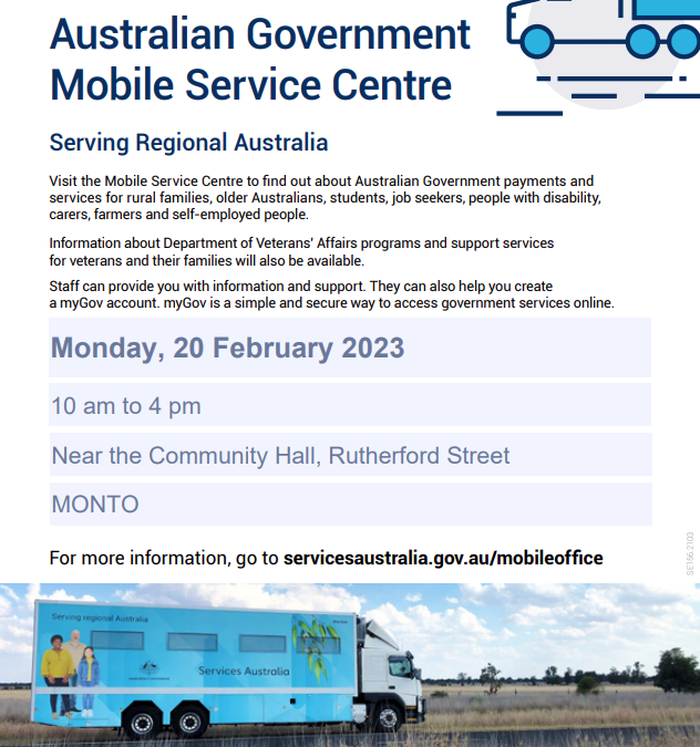 Australian Government Mobile Service Centre – Monto