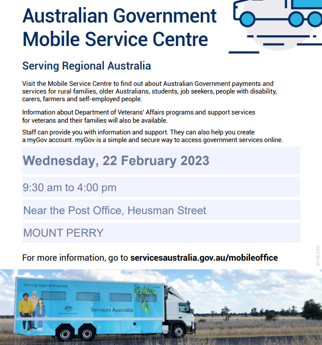 Australian Government Mobile Service Centre – Mount Perry