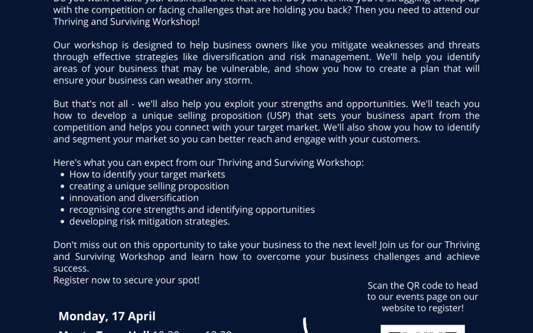 Surviving and Thriving Workshop – Monto
