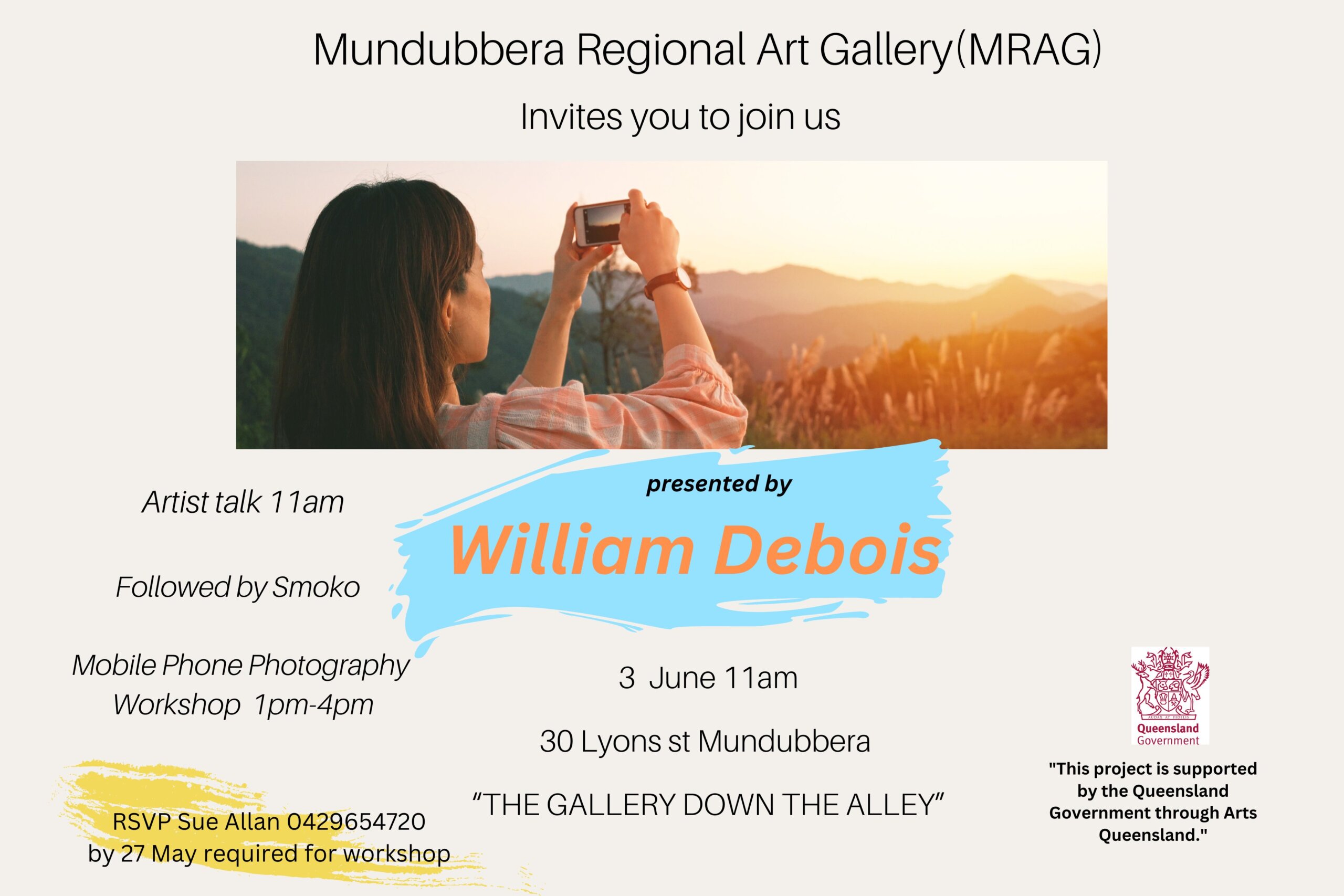 William Debois – Artist Talk and Photography Workshop