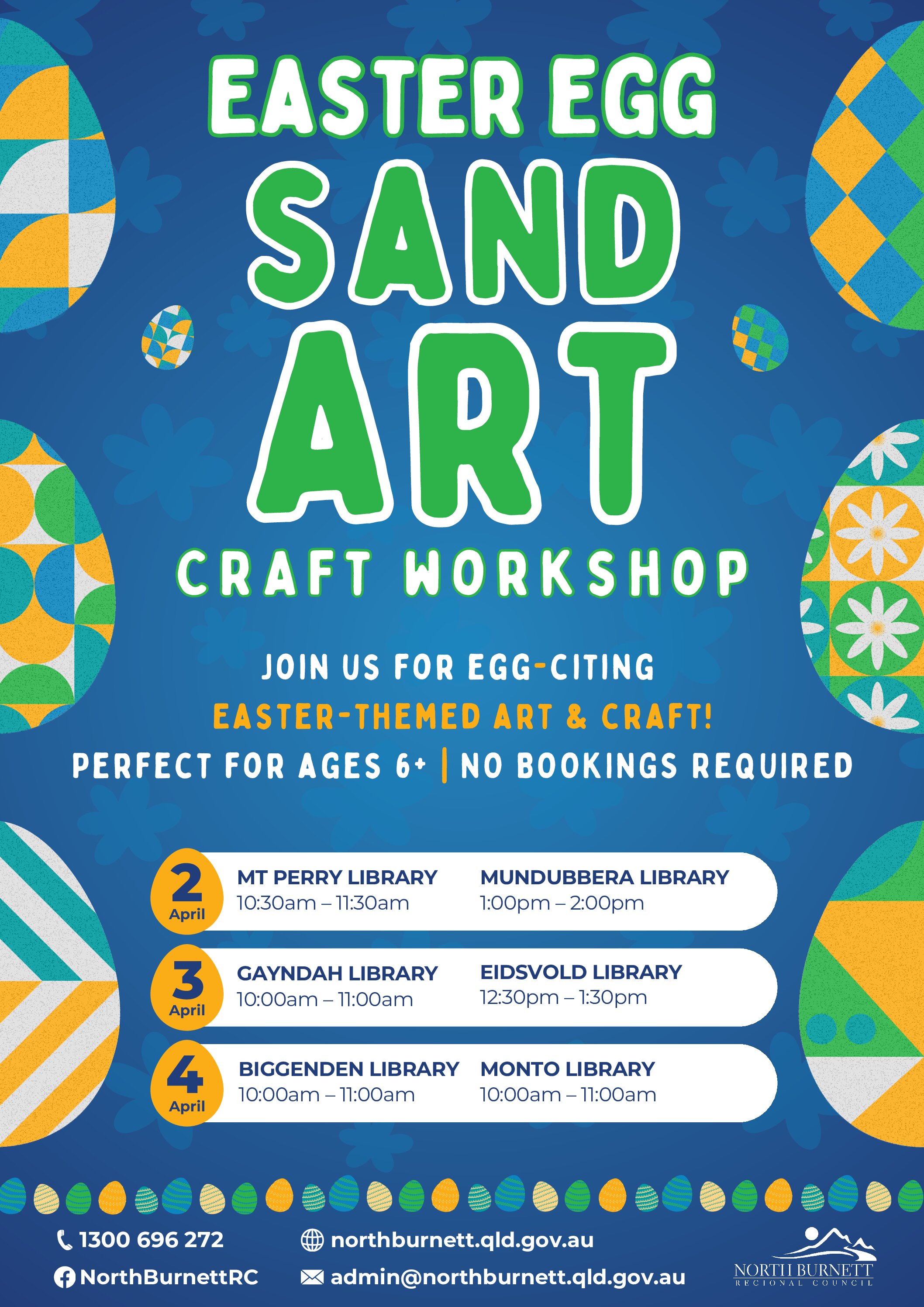 Mt Perry – Easter Sand Art Craft Workshop
