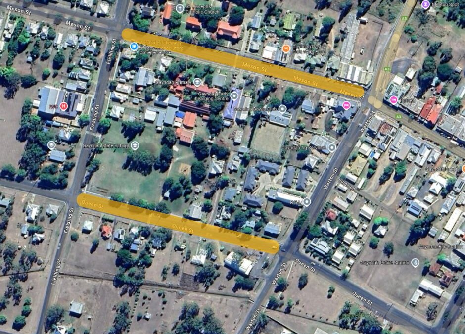 Meson Street and Queen Street, Gayndah Bitumen Sealing Works