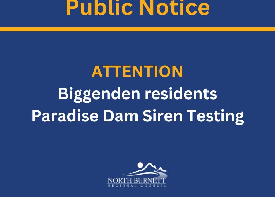 Paradise Dam Siren Testing