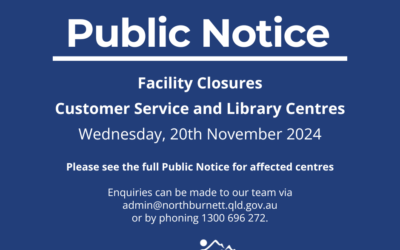 Facility Closures Wednesday 20 November 2024